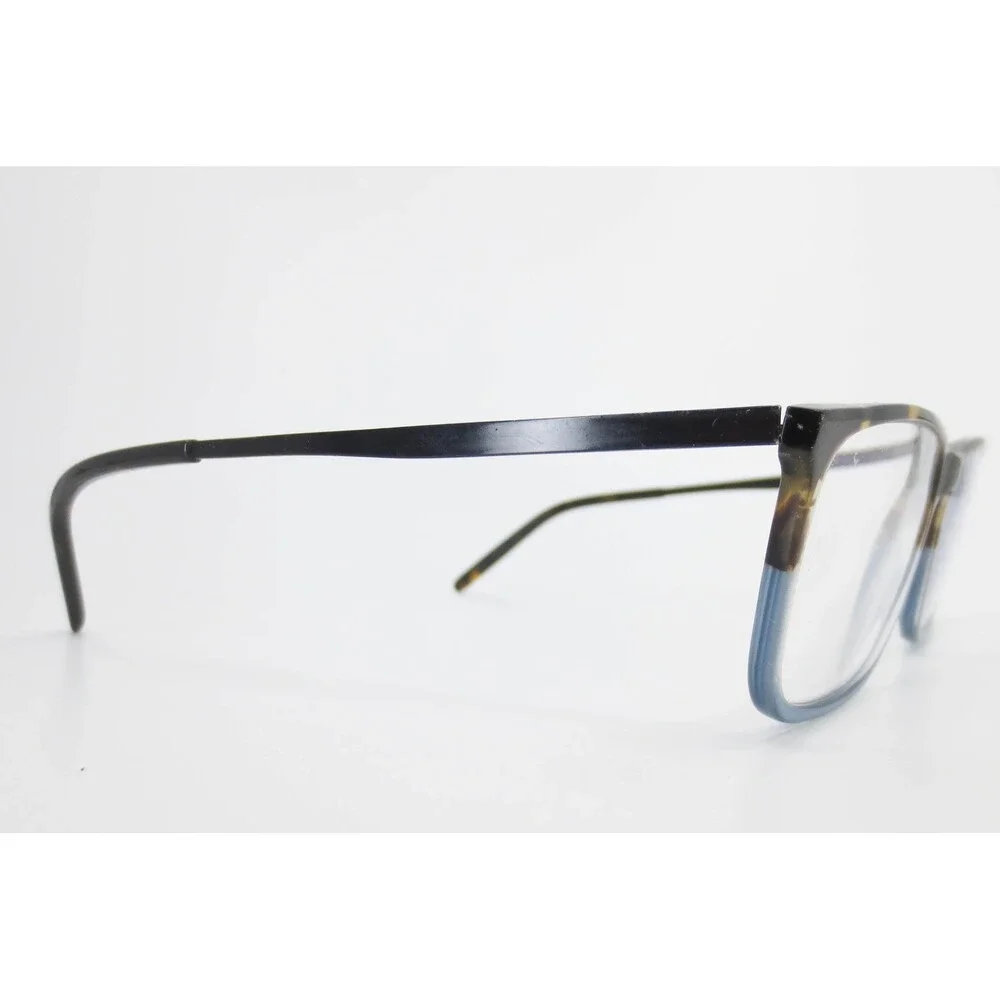 Robert Mitchel RM 20201 Tortoise Blue Rectangular Eyeglass Frames 54-16-150
